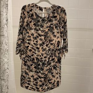 Cute dark green & peach dress